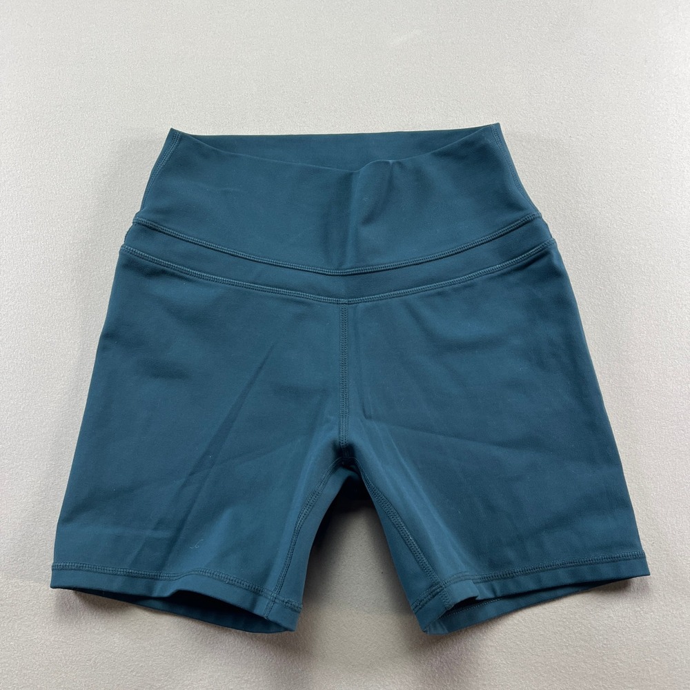 Ododos Biker Shorts Womens Small Teal High Waisted Athleisure Training Workout